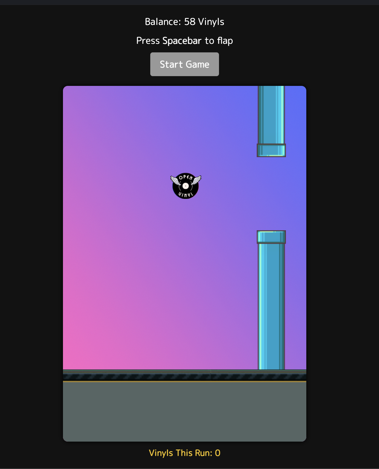 Flappy Vinyl Game
